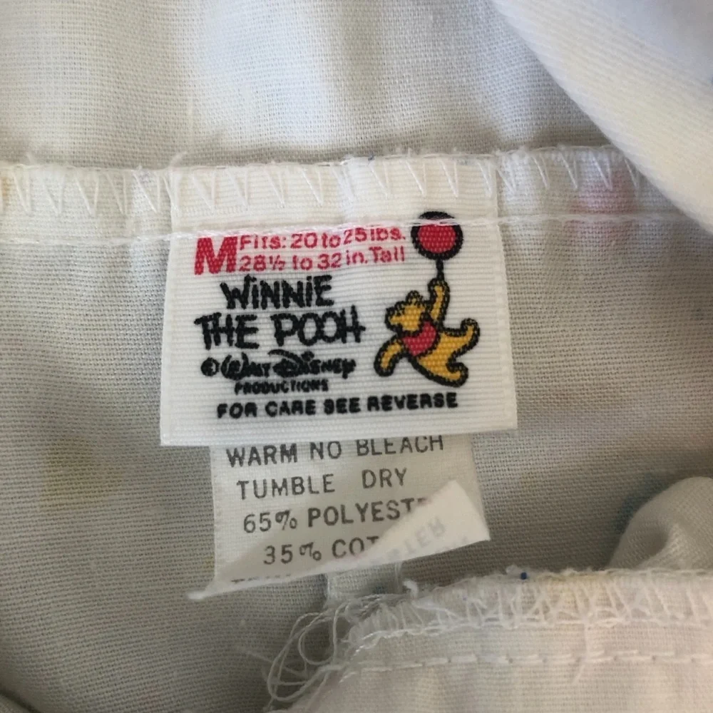 Vintage Winnie The Pooh Baby Romper Heart Print Made In USA Size M (28-32 Lbs)